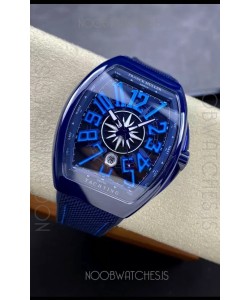 Franck Muller Vanguard Yachting Blue Ceramic 1:1 Mirror Swiss Replica Watch