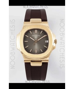 Patek Philippe Nautilus 5711/1R-001 1:1 Mirror Replica in 904L Steel Rose Gold Brown Dial