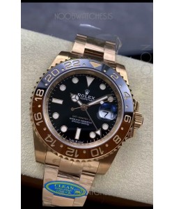 Rolex GMT Masters II M126715CHNR Everose Gold Swiss Replica 1:1 Mirror Watch - 904L Steel